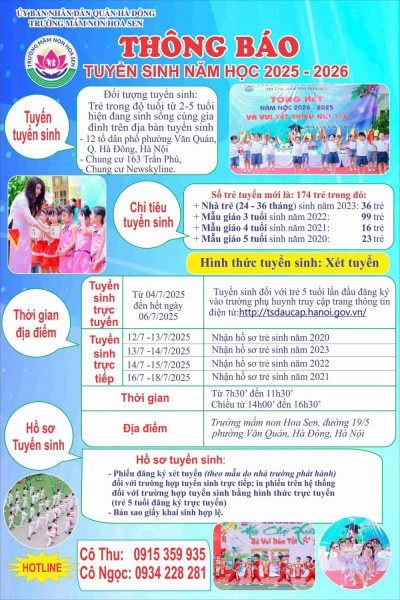 TUYỂN SINH NĂM HỌC 2025 -2026